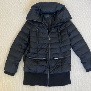 French Connection Stylish Black Puffer Jacket (Size Small)